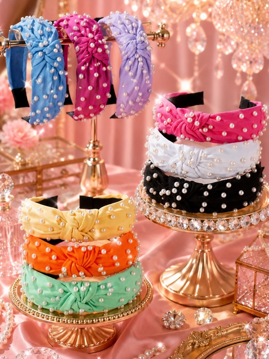 Accessories - *Buy Now* Pearl-Embellished Knotted Headband (Choice of 1)